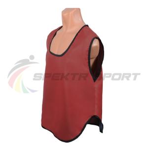 Купить Манишка футбольная односторонняя Spektr Sport красная, р.36-40 в Соликамске 