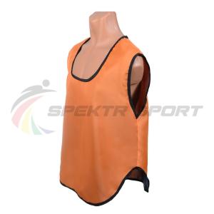 Купить Манишка футбольная односторонняя Spektr Sport оранжевая, р.36-40 в Соликамске 