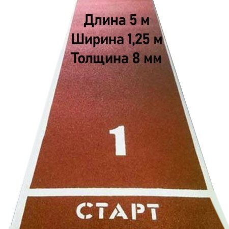 Купить Дорожка для разбега 5 м х 1,25 м. Толщина 8 мм в Соликамске 